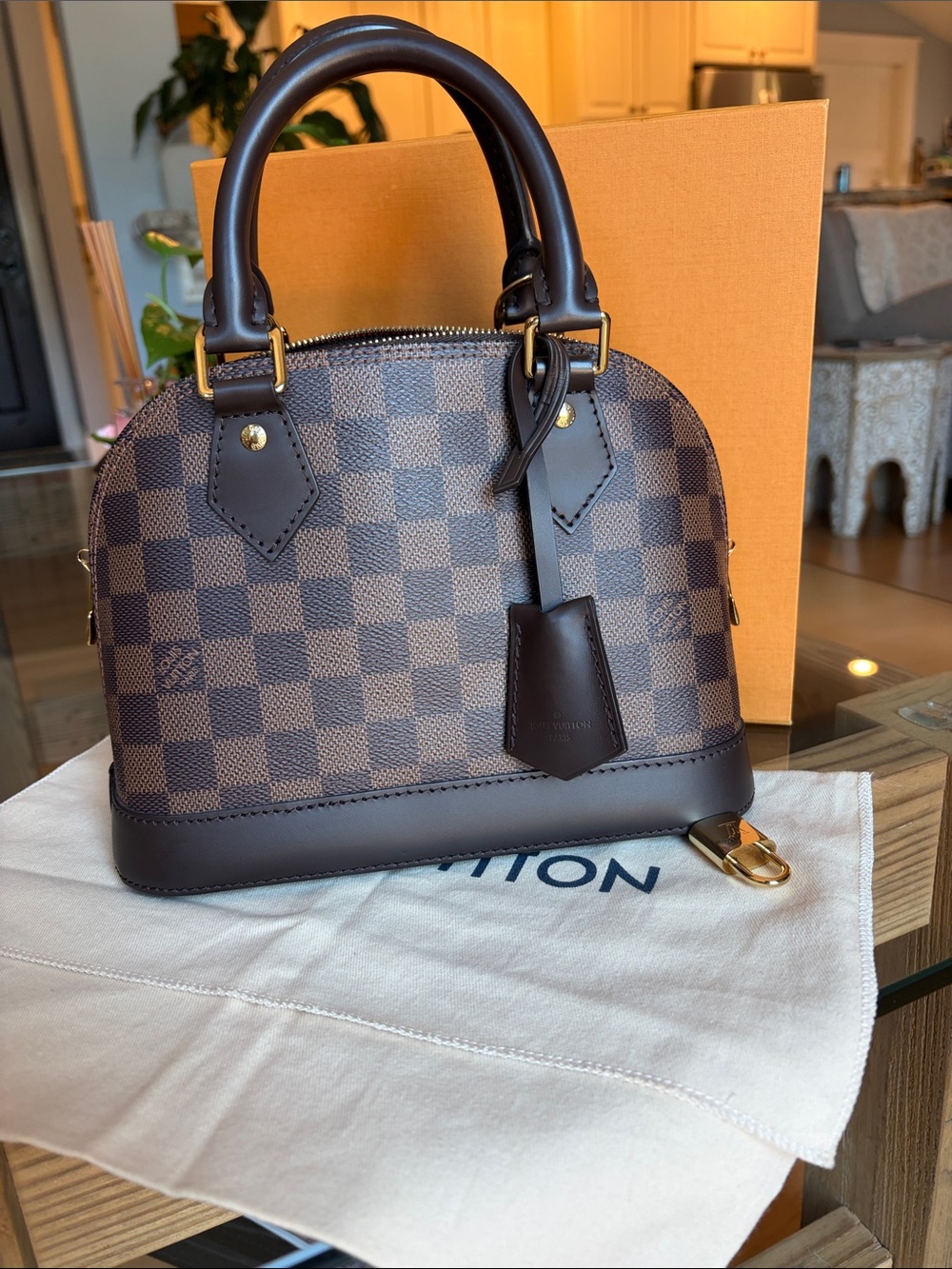 Louis Vuitton Brown Damier Ebene Alma BB
